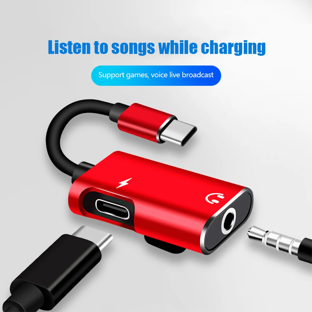 Audio Music Splitter - Adaptador 2 em 1 USB-C para