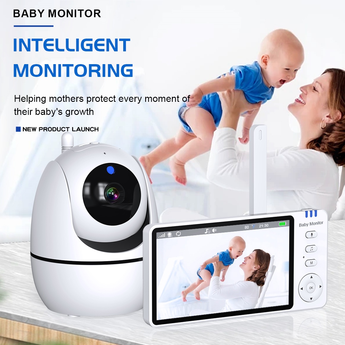 Audio Music Network - Baby Monitor Vídeo sem fio, Two