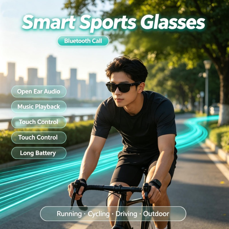Audio Music Free - Óculos Esportivos Inteligentes com Áudio de