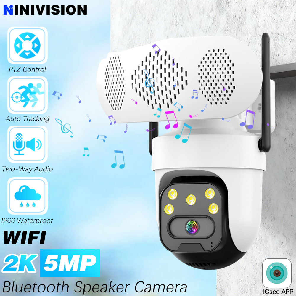 Audio Music Player App - Câmera de Música 5MP com WIFI,
