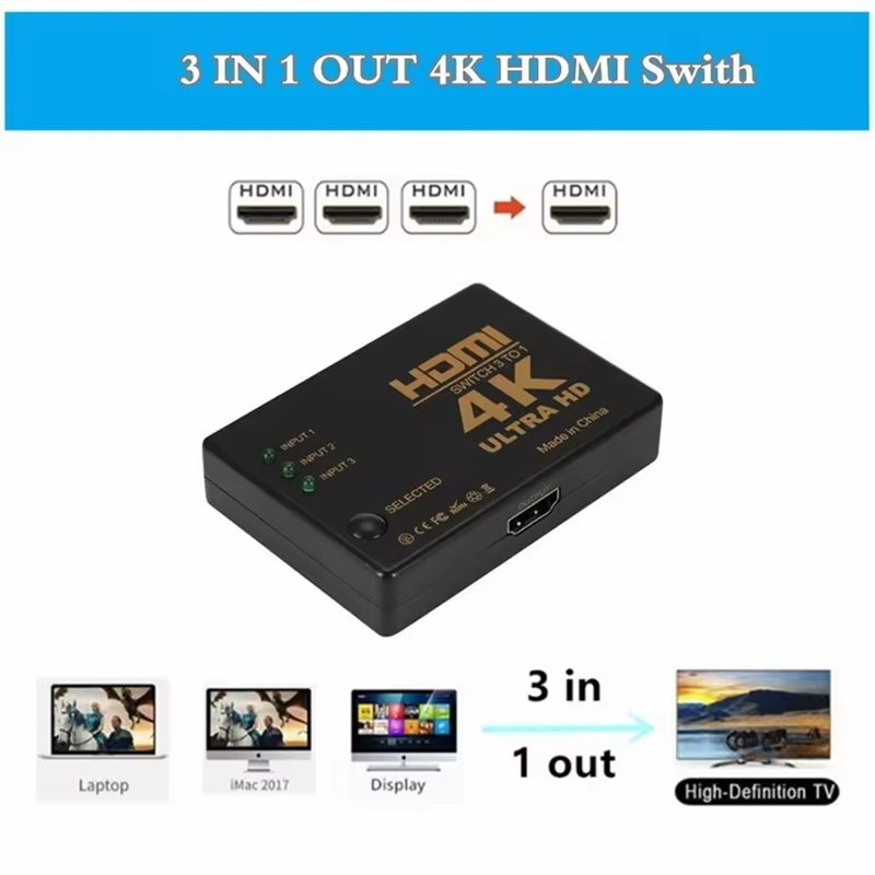Switch HDMI Compatível com 3 E - Audio Music Splitter avaliação e preço