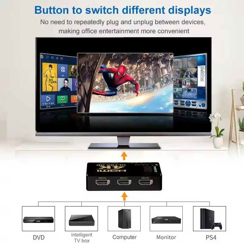 Switch HDMI Compatível com 3 E - Audio Music Splitter avaliação e preço
