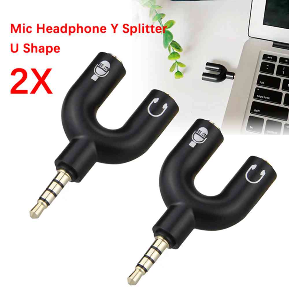 3.5mm fone de ouvido microfone - Audio Music Splitter avaliação e preço
