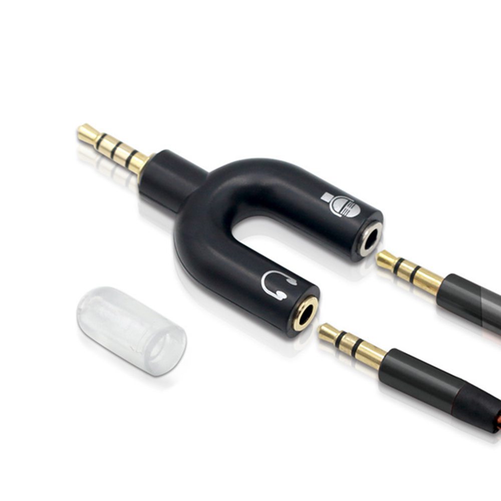 3.5mm fone de ouvido microfone - Audio Music Splitter avaliação e preço