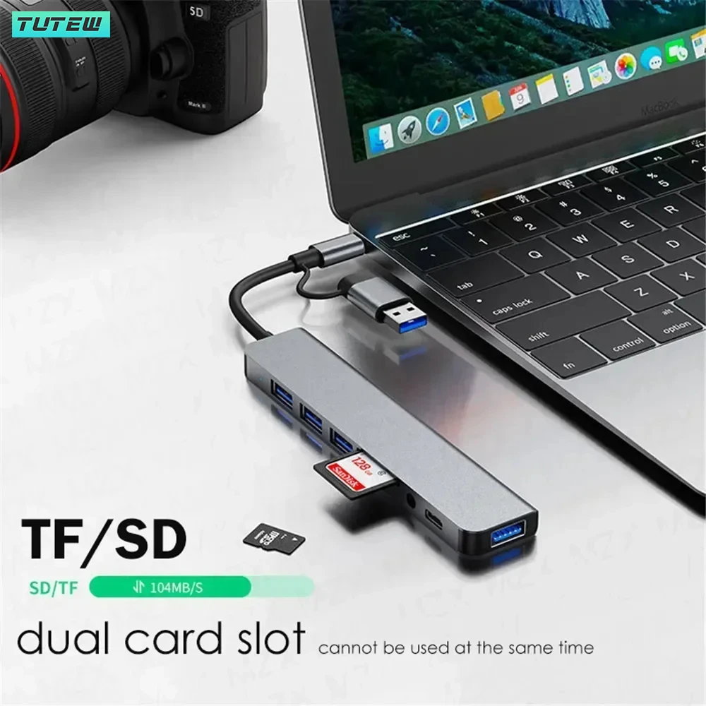 8 em 1 USB C Hub USB Splitter  - Audio Music Splitter avaliação e preço