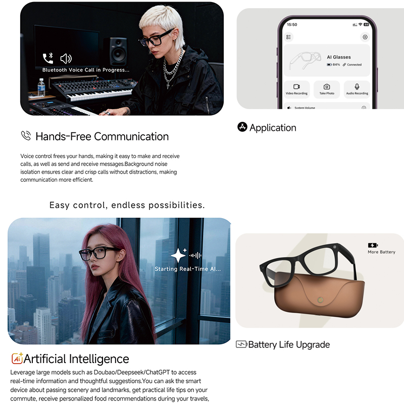 Óculos Inteligentes AI 2026 co - Audio Music Voice avaliação e preço