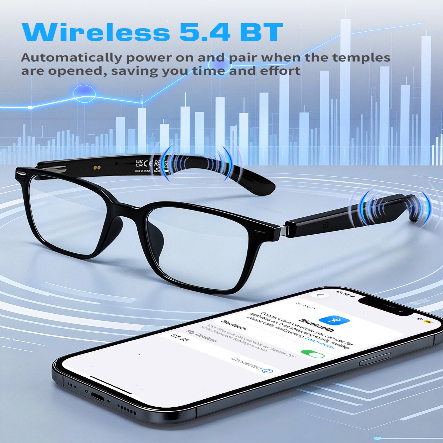 Óculos Inteligentes GT35 com T - Audio Music Voice avaliação e preço