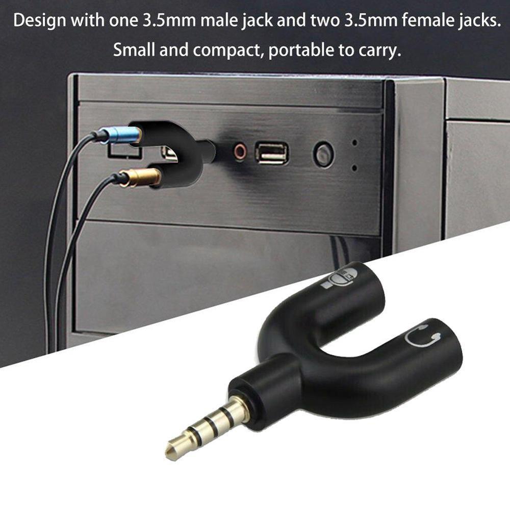 1pc duplo 3.5mm tipo u adaptad - Audio Music Splitter avaliação e preço