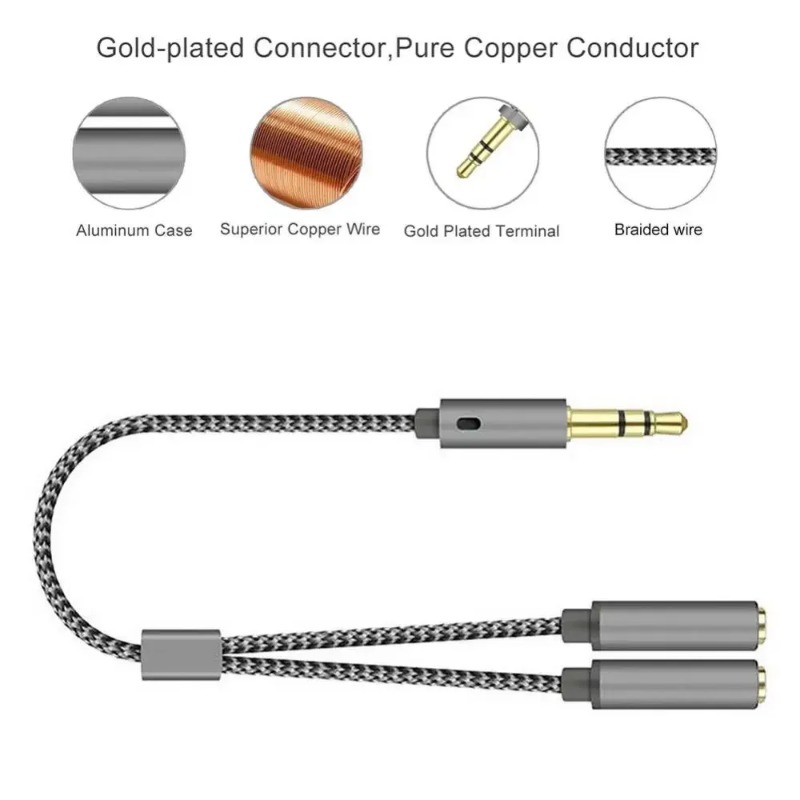 Adaptador de fone de ouvido mi - Audio Music Splitter avaliação e preço