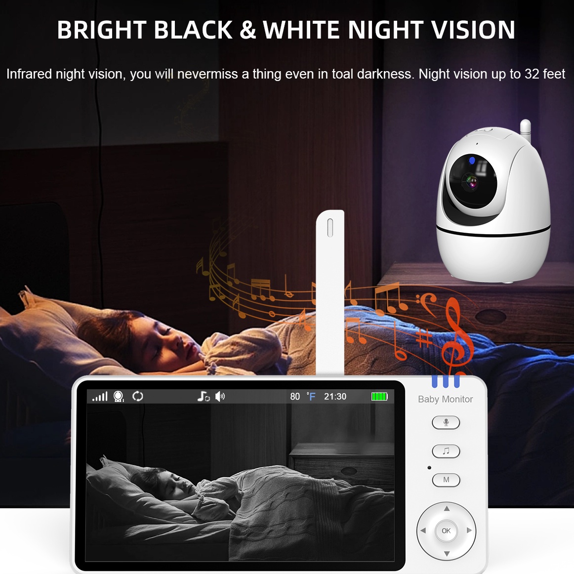 Baby Monitor Vídeo sem fio, Tw - Audio Music Network avaliação e preço