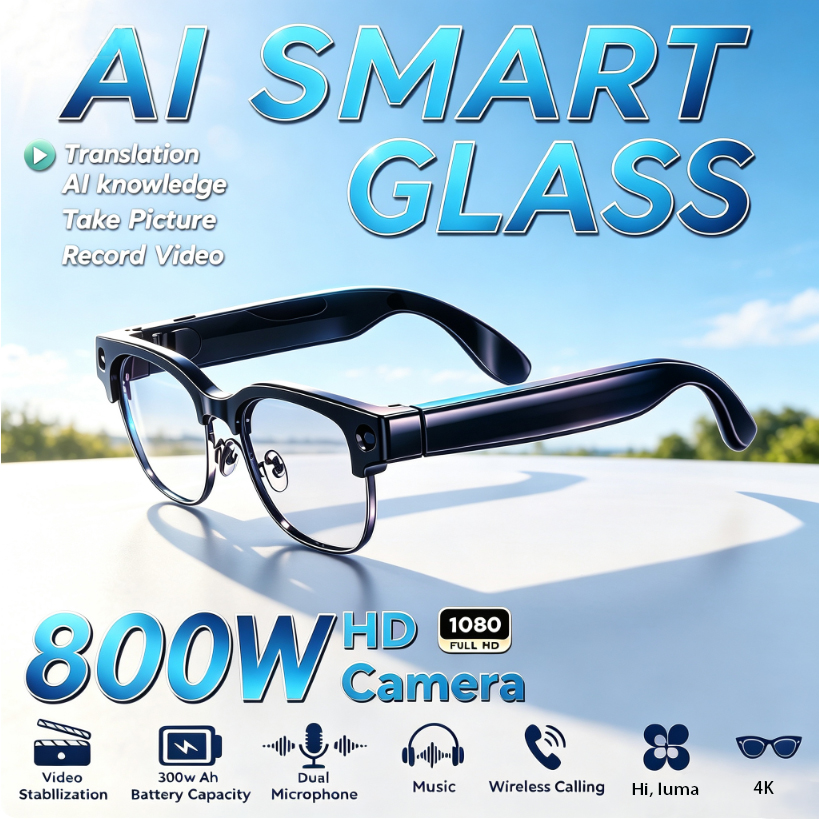 Óculos Inteligentes HD de 800W - Audio Music Voice avaliação e preço