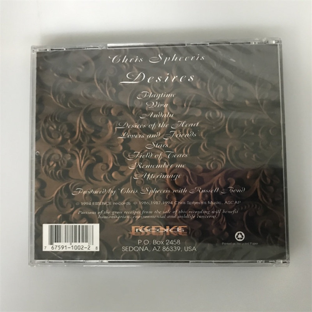 CD 'Desires' de Chris Spheeris - Audio Music Free avaliação e preço
