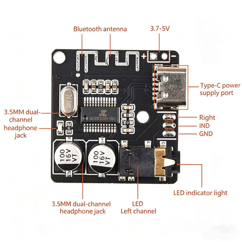 Placa Receptora de Áudio Bluet - Audio Music Player App avaliação e preço
